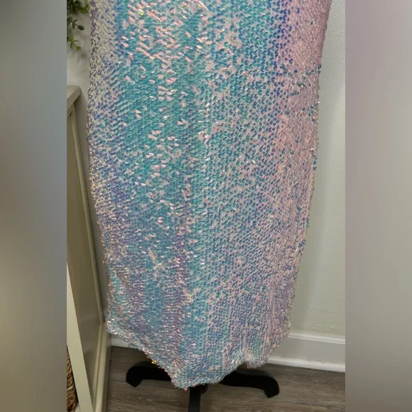 Fashion Nova Keep Your Shine Blush Pink Sequin Lined Dress - Picture 3 of 10